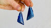 Lapis Lazuli & Sterling Silver Drop Earrings. 1240