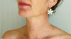 Flower Earrings. Fine Silver. Karen Hill Tribe. 0347