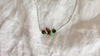Turquoise & Coral Necklace. Sterling Silver Chain. 0988