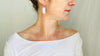 Flower & Shell Earrings. Santo Domingo Pueblo. Pink Muscle Shell.