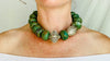 Guatemalita Jade Necklace. Sterling Silver.