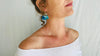 Chrysocolla and Sterling Silver Earrings - Aadya Bazaar