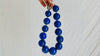 Lapis Beaded Necklace. Huge Spheres.