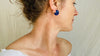 Lapis Lazuli Flat Hoop Earrings. Atelier Aadya. 0733