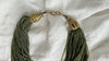 Jade Choker Necklace. Multi Strand