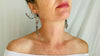 Long Vintage Kashmiri Silver Earrings. Slightly Gauged. - Aadya Bazaar