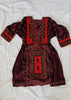 Vintage Balochi Hand-Embroidered Satin Dress. XS-S - Aadya Bazaar