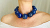 Lapis Beaded Necklace. Huge Spheres - Aadya Bazaar