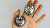 Vintage Oaxacan Media Luna Earrings. Sterling Silver. Mexico. Frida Kahlo - Aadya Bazaar