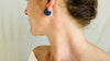 Lapis Lazuli Flat Hoop Earrings. Atelier Aadya