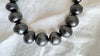 Barro Negro & Silver Necklace. Oaxacan Black Clay. Sterling Silver. 1352