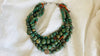 Mayan Guatemalita Jade, Berber Silver, Pearl and Coral Multistrand Necklace.
