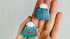 Chrysocolla and Sterling Silver Earrings.0274