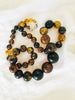 Long Graduated Amber Baroque Necklace. Graduated Sphere. Mexican Amber. - Aadya Bazaar