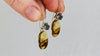 Amber & Sterling Silver Flower Earrings. 0253