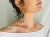Kuchi Butterfly Earrings. Faux Lapis - Aadya Bazaar