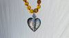 Amber Necklace, Barro Negro Heart Pendant. Mexican Amber. - Aadya Bazaar