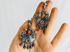 Vintage Oaxacan Earrings. Sterling Silver & Coral. Mexico. Frida Kahlo - Aadya Bazaar