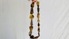 Long Amber Beaded Necklace. Graduated. Dramatic and Gorgeous!