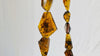 Long Amber Beaded Necklace. Graduated. Dramatic and Gorgeous!