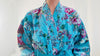 Cotton Velvet Printed Robe. Luxe Robe. Velveteen
