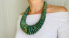 Guatemalita Jade Necklace. Graduated Disks Necklace. Guatemalan.