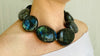Large Labradorite Necklace. Sterling Silver.