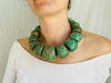 Mayan Guatemalita Jade Graduated Choker Necklace. Guatemalan.