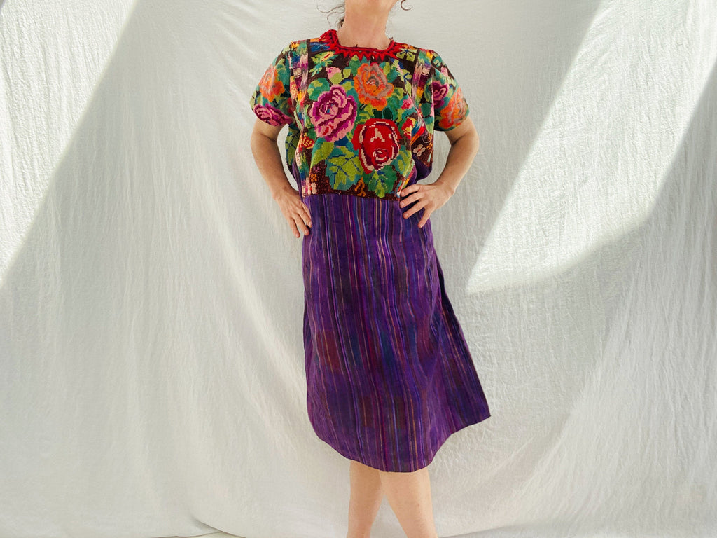 Vintage Guatemala Huipil Dress. Chichicastenango. - Aadya Bazaar