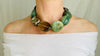 Green Jasper, Smoky Quartz and Pyrite Necklace. Choker. - Aadya Bazaar