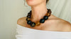 Huge Graduated Amber Round Bead Necklace. Dramatic and Gorgeous!