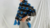 Wool Shawl. Pom Poms & Tassels. Mayan. Chamula. Mexico