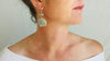 Ancient Mexican Stone & Sterling Silver Earrings. 0349