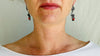 Vintage Oaxacan Filigree & Coral Earrings Hoops. Sterling Silver. Mexico. Frida Kahlo