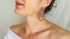Vintage Oaxacan Filigree & Coral Earrings Hoops. Sterling Silver. Mexico. Frida Kahlo