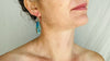 Chrysocolla and Sterling Silver Earrings. Atelier Aadya. 0017