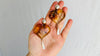 Amber Heart & Sterling Silver Drop Earrings. Atelier Aadya. 0004