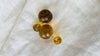 Large Amber Barbell Earrings. Double Sided. #7