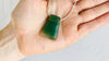 Ancient Zapotec Jade Pendant on Silver Chain. Adze. - Aadya Bazaar