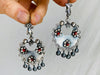 Vintage Oaxacan Earrings. Sterling Silver & Coral. Mexico. Frida Kahlo