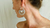 Oaxacan Filigree Earrings. Media Luna Hoops. Sterling Silver. Mexico. Frida Kahlo 0352
