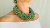 Multi-Strand Howlite Necklace. Sterling Silver. - Aadya Bazaar
