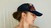 Trucker Hat with Zinacantan Floral Embroidery. Adjustable.