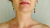 Chrysocolla, Spiny Oyster & Gaspeite Earrings. Sterling Silver