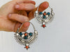 Antique Waziri Silver Earrings. Sterling Silver. - Aadya Bazaar