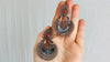 Vintage Oaxacan Filigree Earrings. Coral. Sterling Silver. Mexico. Frida Kahlo - Aadya Bazaar