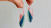 Intarsia Chrysocolla & Sterling Earrings.