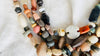 Ancient Stone, Glass and Shell Multi-Strand Necklace. - Aadya Bazaar