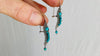 Vintage Oaxacan Filigree Earrings. Turquoise & Silver. Gusanos. Mexico. Frida Kahlo - Aadya Bazaar