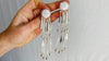 Long Silver Hmong Dangle Earrings. 0153